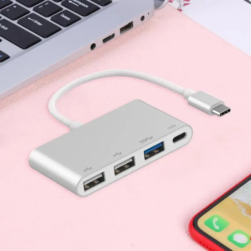 Многофункциональный usb-концентратор type-C до 2 портов USB2.0 USB3.0 PD адаптер конвертер Поддержка прямой доставки