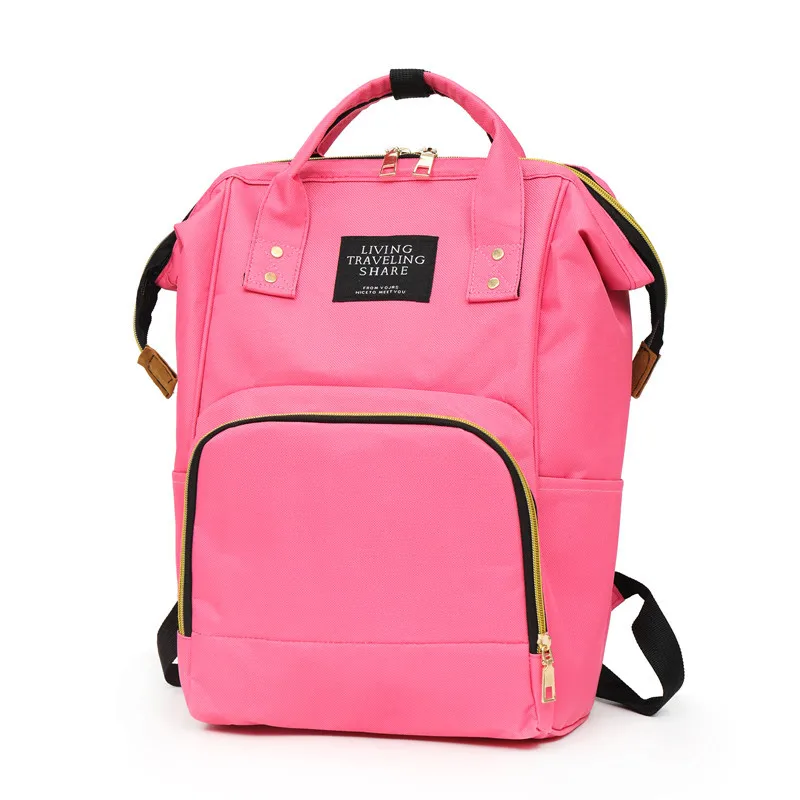 Модная сумка для подгузников для беременных, Большая вместительная детская сумка, дорожный рюкзак, дизайнерская сумка для ухода за ребенком, сумка для мам - Цвет: Арбузно-красный