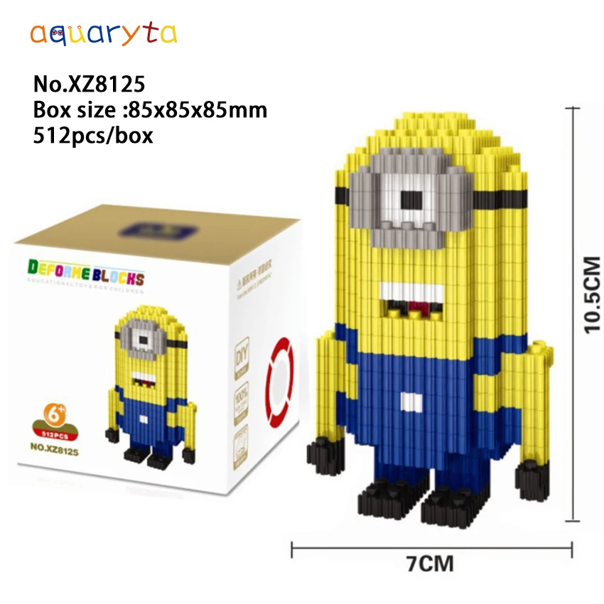 

Aquaryta 512pcs/box diamond micro-building blocks classic movie game cartoon character with box set exquisite art decoration