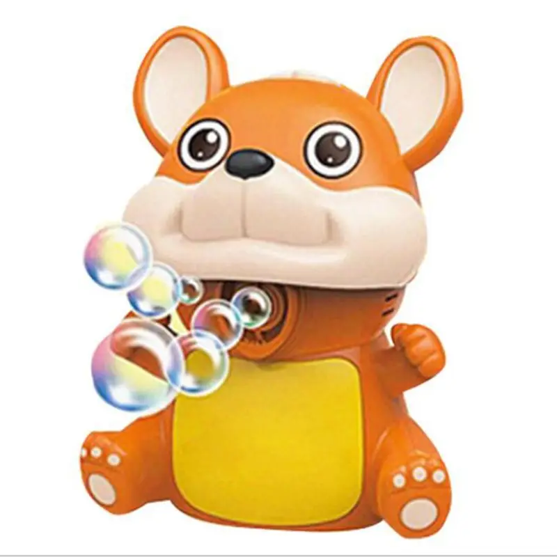 

Popular Cute Dinosaur Squirrel Automatic Bubble Machine Soap Blower Blowing Music Light