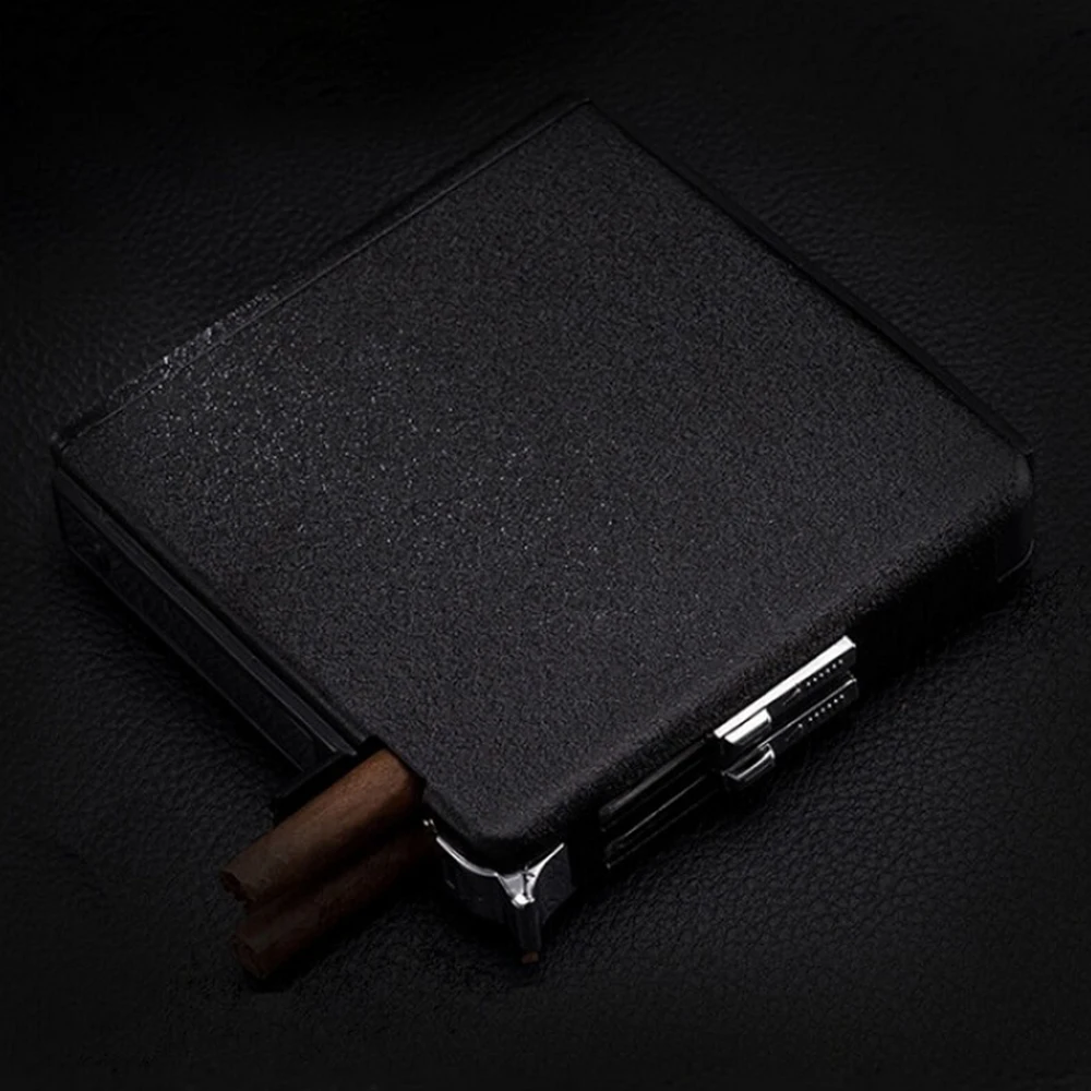 

2 in 1 Automatic Cigarettes Box Lighters Portable 20pcs Cigarettes Case USB Rechargeable lighter Cigarette Accessories Best Gift