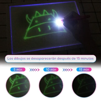 

Draw with Light Fun Writing Pad Developing Educational Toy Drawing Painting Board for Kids AS99