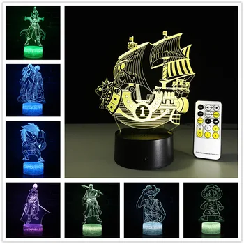 

One Piece Miles Sunshine Lamp 3d Visual Led Lights For Kids Touch Usb Table As Lampe Baby Sleeping Nightlight Usb 3d Led Light