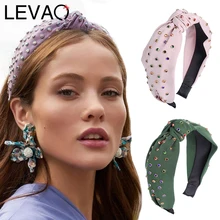 LEVAO, цветная вспышка, широкая боковая повязка на голову, Женская повязка на голову с узлом, обруч для волос, ободок, тюрбан для девочек, головной убор, аксессуары для волос, головной убор