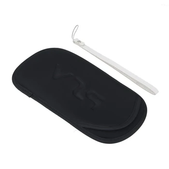 

Unisex Black Solid Bag Polyester Shockproof Bag Protective Soft Cover Case Soft Pouch with Lock ButtonFor PS Vita PSV