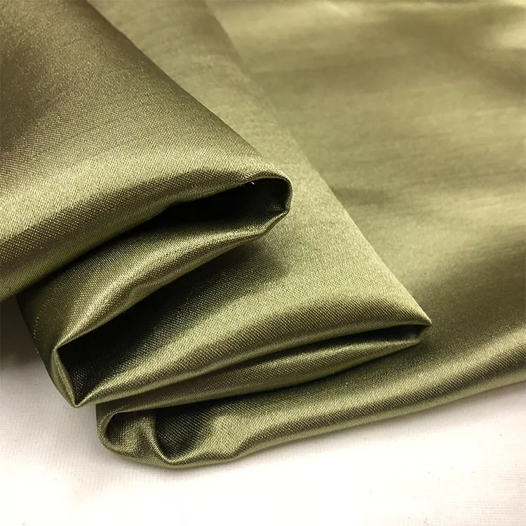 Итальянская Глянцевая пеньковая атласная Модная ткань, имитация одежды, шелк, импортные платья, полиэстер, одноцветная ткань