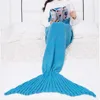 Kids Mermaid Blanket For Baby Girl Child Mermaid Tail Blankets Air Conditioning Sofa Sleeping Bag Crochet Knitting Throw Blanket ► Photo 2/6