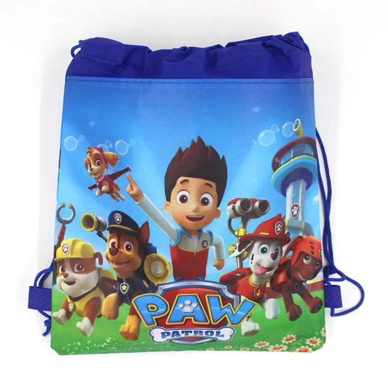 Paw Patrol Красный Дизайн Мальчики День рождения украшения Воздушные шары бумажные стаканчики и тарелки Baby Shower Одноразовые столовые принадлежности - Цвет: Non-woven bag-A