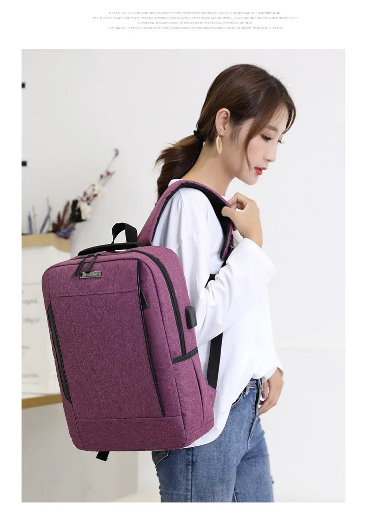 13,3 дюймовый ноутбук рюкзак Для мужчин Водонепроницаемый Оксфорд мужской рюкзак Для женщин большой Ёмкость школьные ранцы черный Зарядка через usb