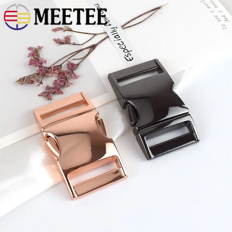 Meetee 2 шт. металлическая изогнутая Боковая Пряжка для 25 мм лямки Рюкзак Сумка