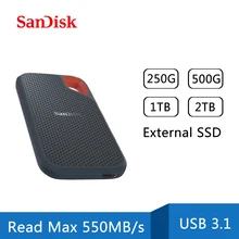 SanDisk E60 внешний SSD 250 ГБ 500 Гб Экстремальный портативный внешний жесткий диск USB 3,1 HD твердотельные диски жесткий диск 1 ТБ 2 ТБ диск