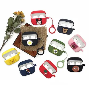 

Cartoon Silicone Case for EDIFIER TWS-5 Bluetooth Earbuds Protective Cover Carabiner for EDIFIER TWS5 Charging Box With Strap