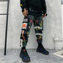 Хип-хоп Джоггеры мужские теплые толстые уличные тренировочные брюки для зимы