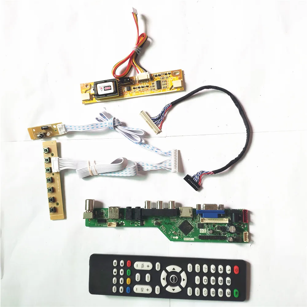 Para LTM185AT01 LTM185AT02 Remoto + inversor + teclado VGA HDMI