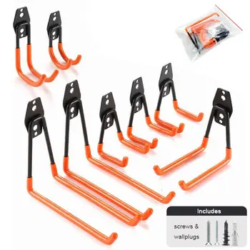 

8 Pack Garage Storage Hooks Hangers Heavy Duty Wall Mount Garage Organizer Kits