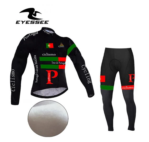 Флисовая одежда для велоспорта Ropa Ciclismo Eyessee, Зимняя Теплая Флисовая профессиональная велосипедная одежда, MTB велосипедная одежда - Цвет: Long suit
