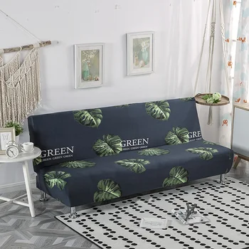 

Universal Size Printed Sofa Bed Cover Armless Elastic Washable Couch Covers Folding Seat Slipcover Stretch Covers Cheap Hotel