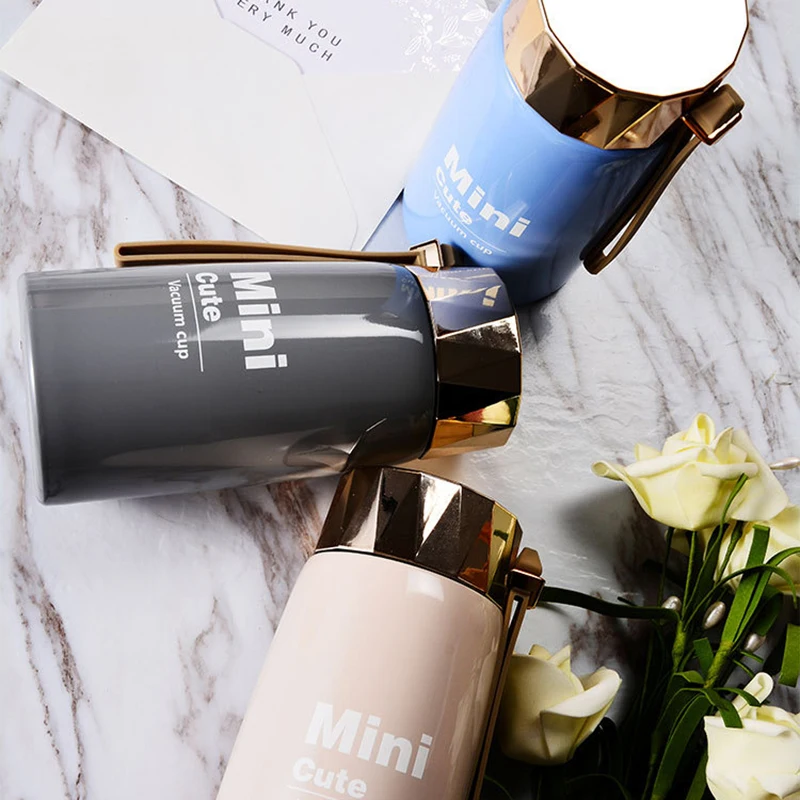 Cute Mini Insulated Cups 260ml Stainless Steel Tumblers Coffee Mug Travel Hot Water Thermos Portable Thermal 3