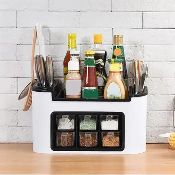 

Kitchen Storage Rack Multifunctional Seasoning Box Organizer Spices Sauce Storage Cabinet Kitchen Containers Shelves For Knife