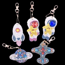 4/5 шт DIY Полный Дрель Стразы особой Форма алмазов картина для цепочек для ключей, сумок, кулон брелок ювелирный кольцо для ключей подарки