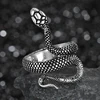 Rings for Men Women Punk Goth Snake Dragon Silver Plated Ring Exaggerated Adjustable Chic Party Gift Jewelry Mujer Bijoux ► Photo 2/6