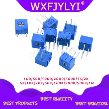 

10pcs 3362P 101 201 501 102 202 502 103 203 503 104 204 504 105 Trimpo Trimmer Potentiometer 3362 500R 1K 2K 5K 10K 20K 50K 100K