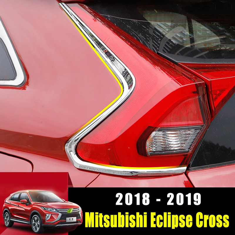 

ABS Car Rear Tail Light Taillight Lamp Upper Eyelid Cover Strip Trim Sticker For Mitsubishi Eclipse Cross 2018 2019 Accessories