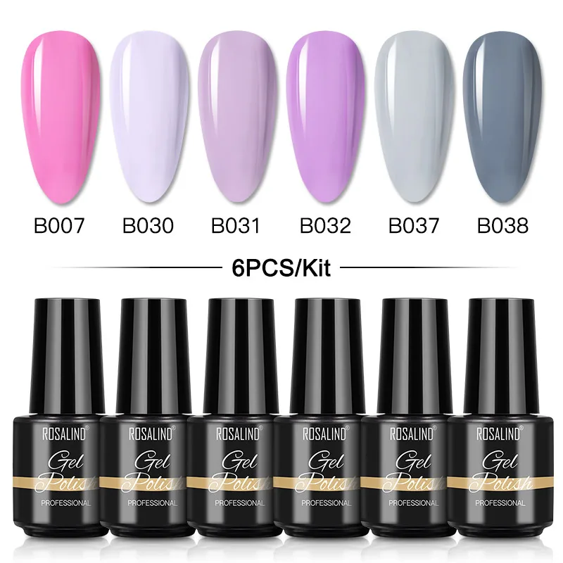 Набор лаков для ногтей ROSALIND разноцветные неоновые наборы гель-лаков маникюра