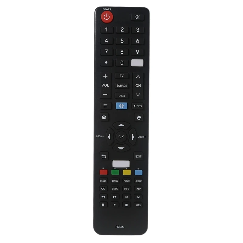

Household TV Remote Control Replacement RC320 Compatible with Fanco Atvio Rc320 Smart TV Netflix Easy to Operate 95AF