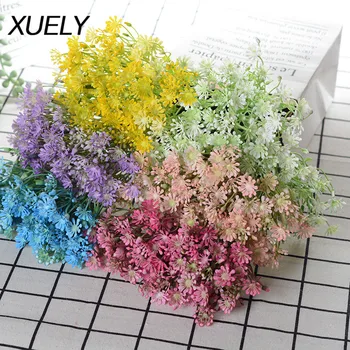 

7 Forks Babies Breath Artificial Flowers Fake Gypsophila DIY Floral Bouquets Arrangement Wedding Home Garden Party Decoration