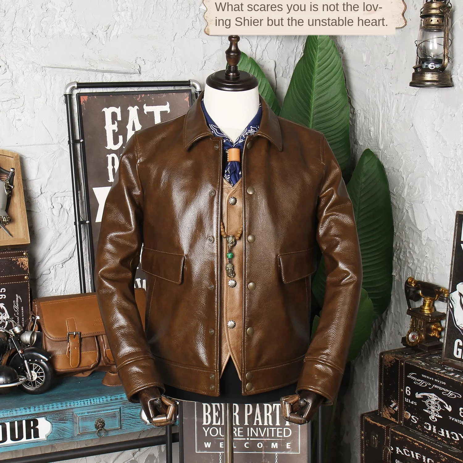 

Soft Top Layer Batik Small Cowhide Genuine Leather Clothes Men American A2 Air Force Pilot Suit Motorcycle Leather Jacket