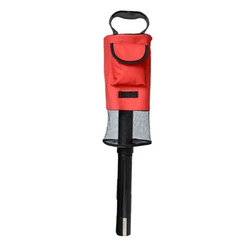 

Zipper Detachable Durable Large Hold Shag Outdoor Laborsaving Lightweight Long Handle Nylon Bag Easy Carry Golf Ball Picker