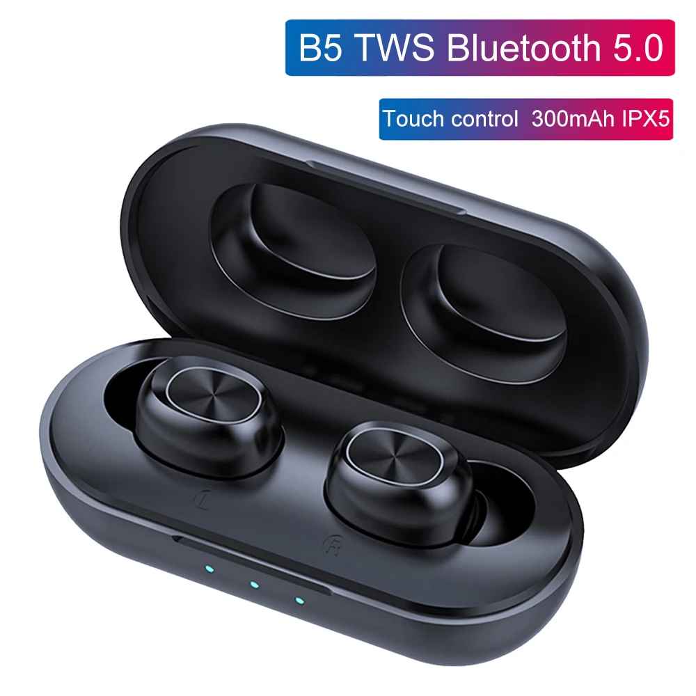 B5 TWS Bluetooth 5,0 Беспроводные наушники с сенсорным управлением Водонепроницаемые 9D стерео наушники спортивные Blutooth гарнитура слуховой аппарат