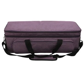 

Storage Tote Sewing Machine Bag Large Capacity Compartment Multifunctional Carrying With Strap Oxford Fabric Travel Portable