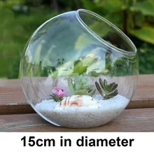 Прозрачная стеклянная ваза 15 см Декор бутылки Террариум прозрачный Террариум домашний дом