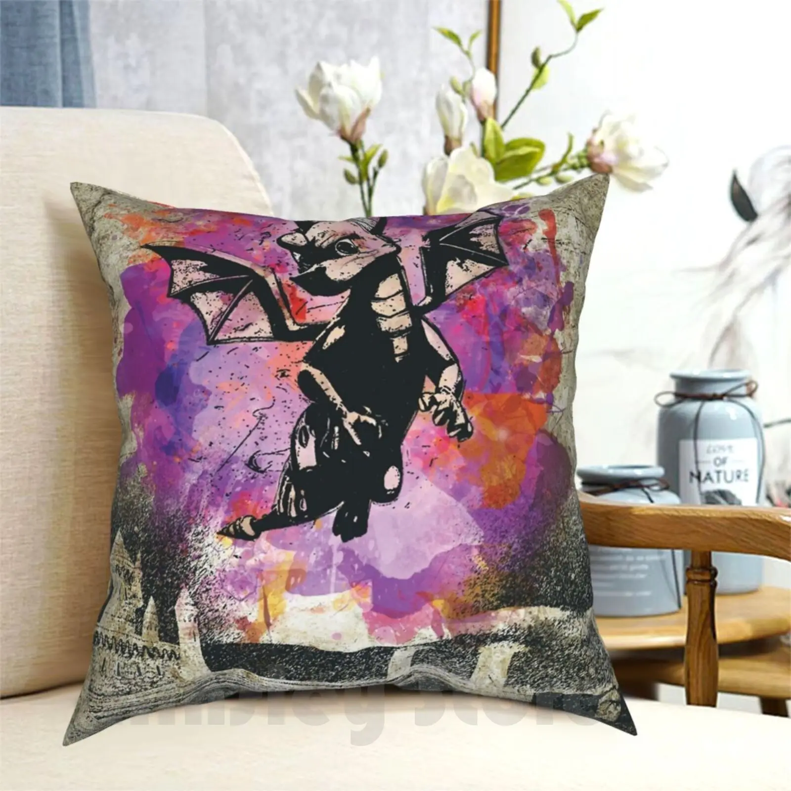 The Purple Dragon-Spyro Fanart Federa Stampata Home Soft Diy Federa Dragon Spyro Dragon Videogioco Videogiochi