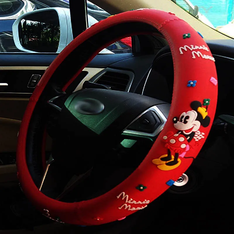 Чехол для рулевого колеса с изображением Микки Мауса из мультфильма, силиконовый чехол для рулевого колеса, чехол для автомобиля Handleglove