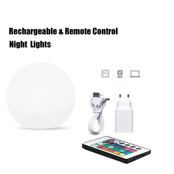

Ball Led Garden Light Rechargeable IP68 Waterproof Swimming Pool Floating Decor for Outdoor Lawn Lamps Christmas Wedding Party