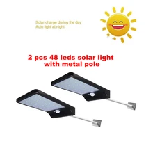 2/4pcs energia 48 led solar light outdoor Street Light PIR Motion Sensor for garden decoration lamp Security Spot Lights Luminar 2/4pcs energia 48 led solar light outdoor Street Light PIR Motion Sensor for garden decoration lamp Security Spot Lights Luminar