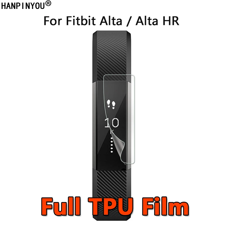10Pcs For Fitbit Alta / HR Sports Smart Band Watch Clear Full Cover Soft TPU Hydrogel Film Screen Protector (Not Tempered Glass)