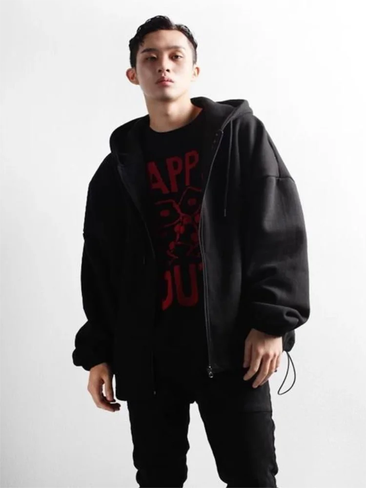 Men's Long-Sleeve Hoodie Coat Spring And Autumn New Korean Basic Pure Color Casual Versatile Loose Large Size Hoodie