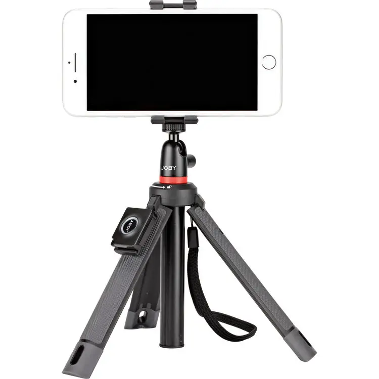 JOBY TelePod мобильный iphone мини-штатив для фотоаппарата Крепление камеры vlog 3 в 1 bluetooth пульт дистанционного управления - Цвет: Черный