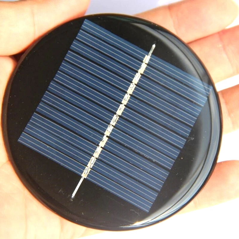 BUHESHUI Polycrystalline 70MA 6V Epoxy Round Solar Panel DIY Solar Battery System Light Toy Diameter 80MM Wholesale 1000pcs