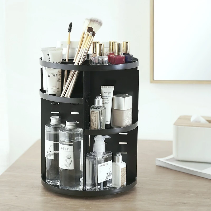 

Fashion 360 Degree Rotating Cosmetics Storage Box Cosmetic Storage Box Skin Care Storage Box Large Transparent Cosmetic Storage