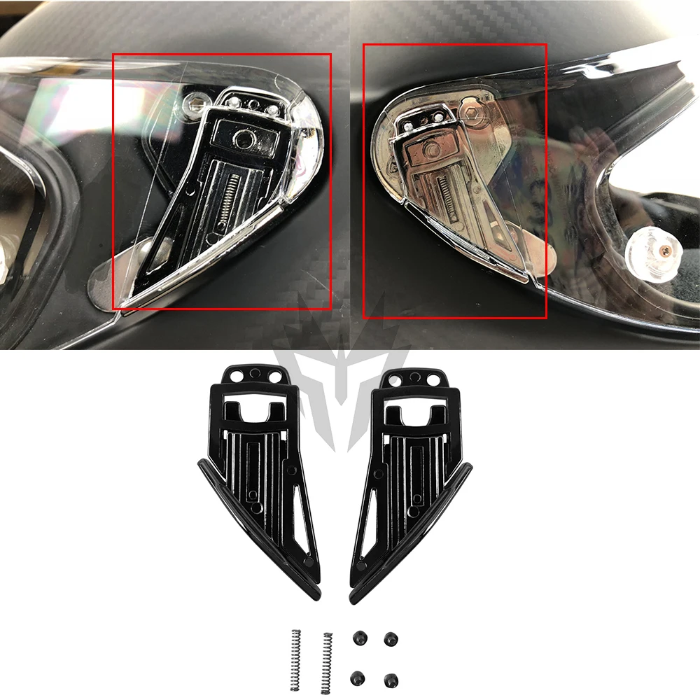For AGV Pista GPR RR Motorcycle Helmet Visor A Pair of Pivot Kit Base Plate with Four Screws and Two Springs Accessories | Автомобили и
