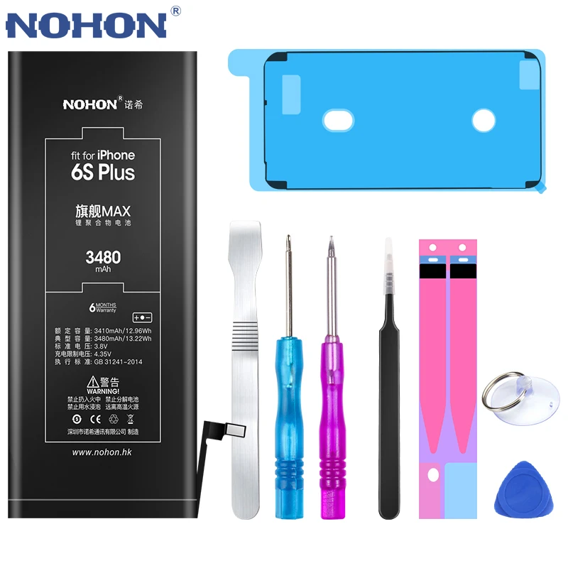 

Original NOHON Battery For Apple iPhone 6S Plus 6SPlus 5 iPhone5 iPhone6S Replacement Bateria High Capacity Batteries Free Tools