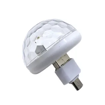 

USB Small Size Magic Ball lamp Touch sensor Freshener Neon Sphere Negative Lon Car Interior Light Sound Music Voice Control