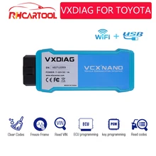 Vxdiag nano ferramenta de diagnóstico para o software v14techstream v14techstream wifi obd2 scanner código para lexus suporte ano a 2019