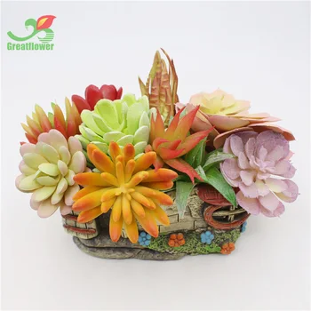

Artificial Succulent Pant Parts Artificial Flower More Meat Plastic Green Potted