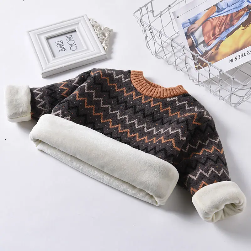 Newborn baby sweater autumn winter toddler fashion cotton thick velvet tops for bebe boys infant casual birthday clothing
